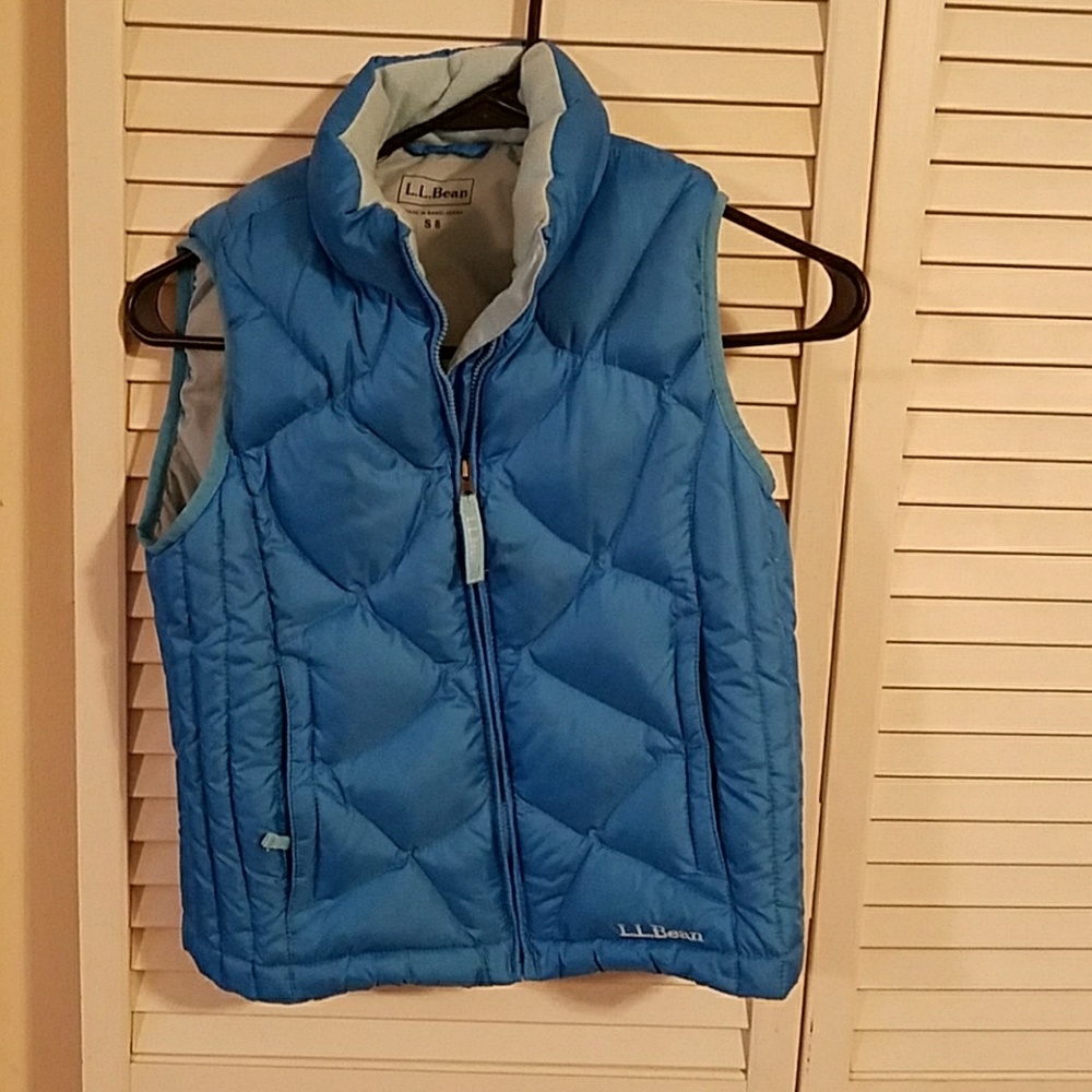 Girls blue l.l bean goose down vest